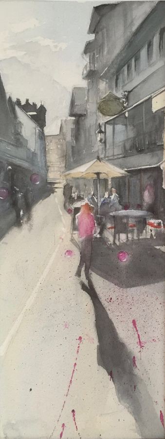 Bubbles, watercolour by Ian Clements